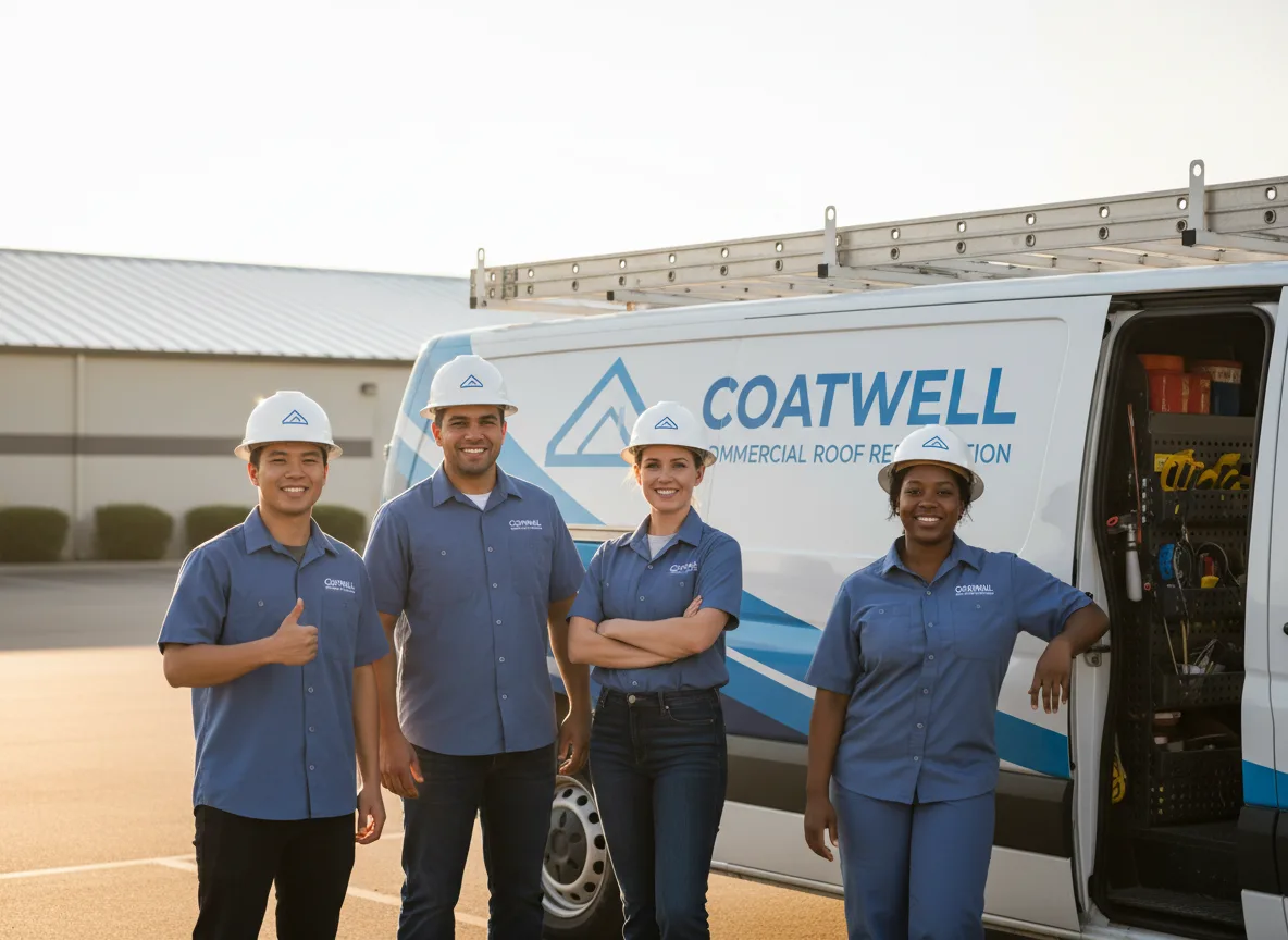 Commercial roof coating company in Rochert, MN