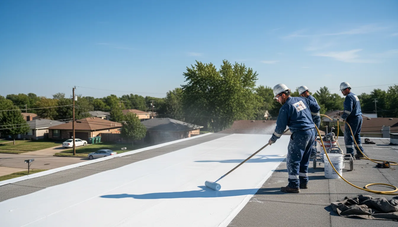 Commercial roof coating in Rochert, MN near me